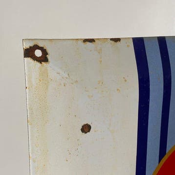 Martini - Emaille bord - 45x45 cm - Gemaakt van een dikke, Antiek en Kunst