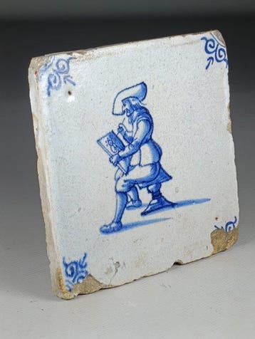 Carreau - Artiste peintre à son chevalet (Schilder /, Antiquités & Art