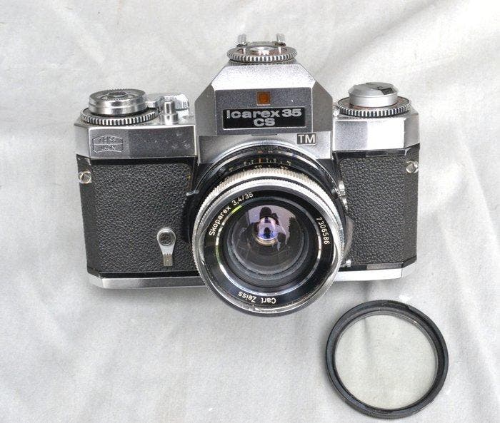 Zeiss Ikon, Voigtländer Icarex 35 CS + Skoparex 3,4/35mm -, Audio, Tv en Foto, Fotocamera's Analoog