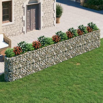 vidaXL Gabion plantenbak verhoogd 610x50x100 cm, Verzenden, Nieuw