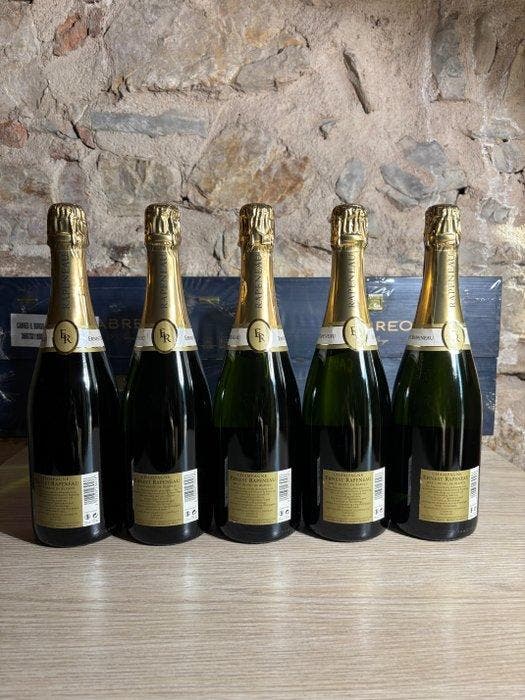 Ernest Rapeneau, Blanc de Blancs - Champagne - 5 Bouteilles, Collections, Vins