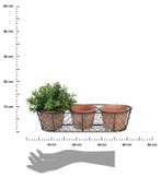 Bloempot - Terracotta, Staal - Potten in draadmanden