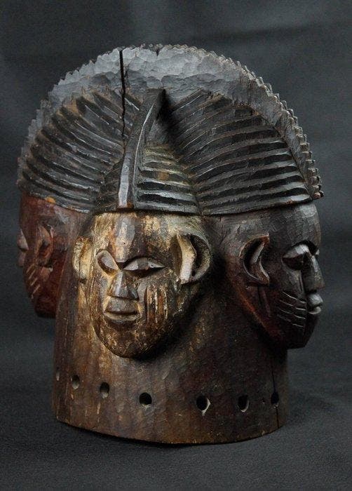 Dansmasker - Yoruba - Nigeria, Antiek en Kunst, Kunst | Niet-Westerse kunst