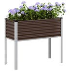 vidaXL Plantenbak Bruin 100x45x90 cm Staal, Verzenden, Nieuw