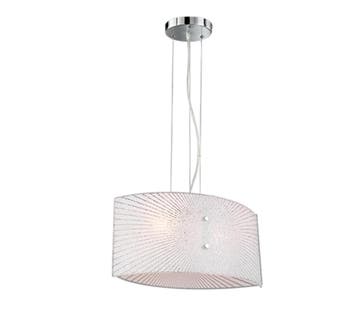 Trio ELISA hanglamp | E27 Fitting | chroom met transparant |, Verzenden, Nieuw