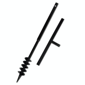 vidaXL Grondboor met handvat en schroefkop (dubbele schroef), Doe-het-zelf en Bouw, Verzenden, Nieuw