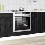 vidaXL Ovenkast LUCCA Zwart eiken 60 x 46 x 81,5 cm Bewerkt, Verzenden, Nieuw