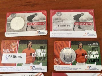 Nederland. 5 Euro 2018/2021 Eerste Dag Uitgifte (4 stuks)