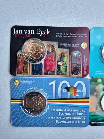 België. 2 Euro 2020/2023 (4 coincards) (Zonder minimumprijs)