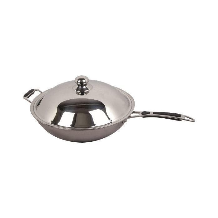 Wokpan | RVS | Div. Warmtebronnen | Ronde Bodem | Incl., Articles professionnels, Horeca | Équipement de cuisine, Envoi