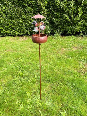 Vasque pour oiseaux - Fer - Écuelle à nourriture pour