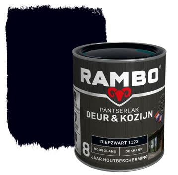 Rambo Pantserlak Deur en Kozijn Diepzwart 0.75L, Doe-het-zelf en Bouw, Verzenden, Nieuw