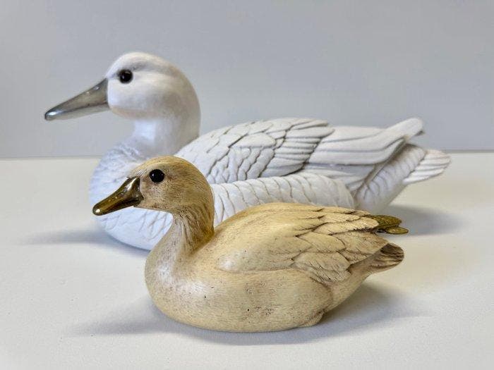 Elli Malevolti - Beeldje, Twee design Eenden - 0 cm -, Antiek en Kunst, Curiosa en Brocante