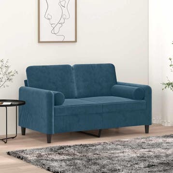 vidaXL Sierkussens 2 st 15x50 cm fluweel blauw, Huis en Inrichting, Woonaccessoires | Kussens, Verzenden, Nieuw