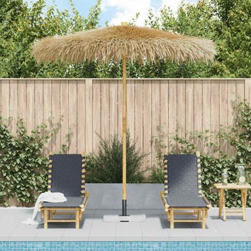 vidaXL Parasol van bamboe met dak van bananenbladeren 270 cm, Tuin en Terras, Verzenden, Nieuw