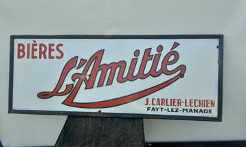 Emaillerie Koekelberg - Bières lAmitié - Reclamebord -, Antiek en Kunst