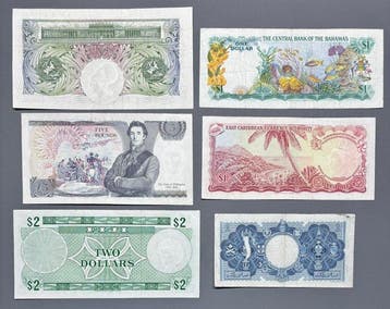 Wereld. - 6 banknotes - various dates (Zonder minimumprijs), Postzegels en Munten