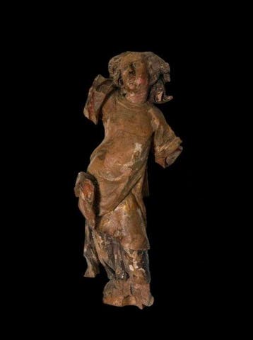 Escuela austriaca - Sculpture, Antigua talla Ángel