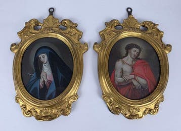 Scuola napoletana (XVII) - Ecce Homo e Mater Dolorosa