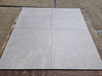 Veiling - 51,2 M2 Keramische Tegel Marble Ash 80x80x2 Cm, Tuin en Terras, Nieuw