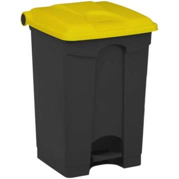 Pedaalemmer | Kunststof | Donkergrijs/Geel | 45L |, Verzenden, Nieuw in verpakking