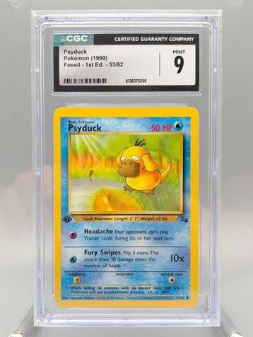Pokémon Graded card - Psyduck First edition - CGC 9 - WOTC -