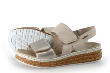 Rieker Sandalen in maat 39 Beige, Verzenden, Beige, Sandalen of Muiltjes, Zo goed als nieuw
