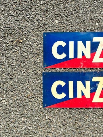 Cinzano / H.Philippault Montreuil - Plaque - Lot de deux