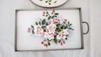 Plateau (2) - Porcelaine, Métal - Rose
