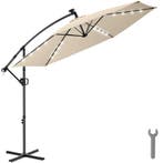 tectake Artemis-parasol, 360° draaibaar, LED-zonne-energie,, Tuin en Terras, Zonneschermen, Verzenden, Nieuw