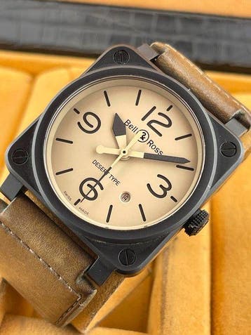 Bell & Ross - BR 03-92 Desert Type - BR03-92-CBL-07867 -, Nieuw
