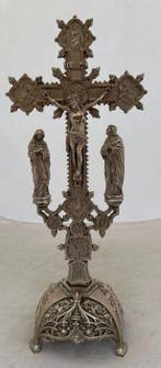 Antiek Crucifix - Metaal - 1940-1950 - Crucifix