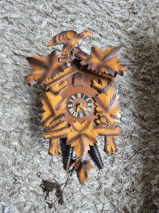 Pendule à coucou - Bois - 1960-1970 - Horloge murale, Antiquités & Art, Curiosités & Brocante