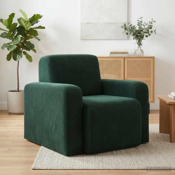 vidaXL Fauteuil Donkergroen fluweel, Verzenden