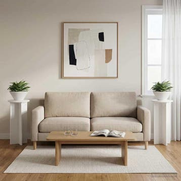 vidaXL Plantenstand 2 st Wit Ø29,5 x 60 cm Bewerkt hout, Verzenden, Nieuw