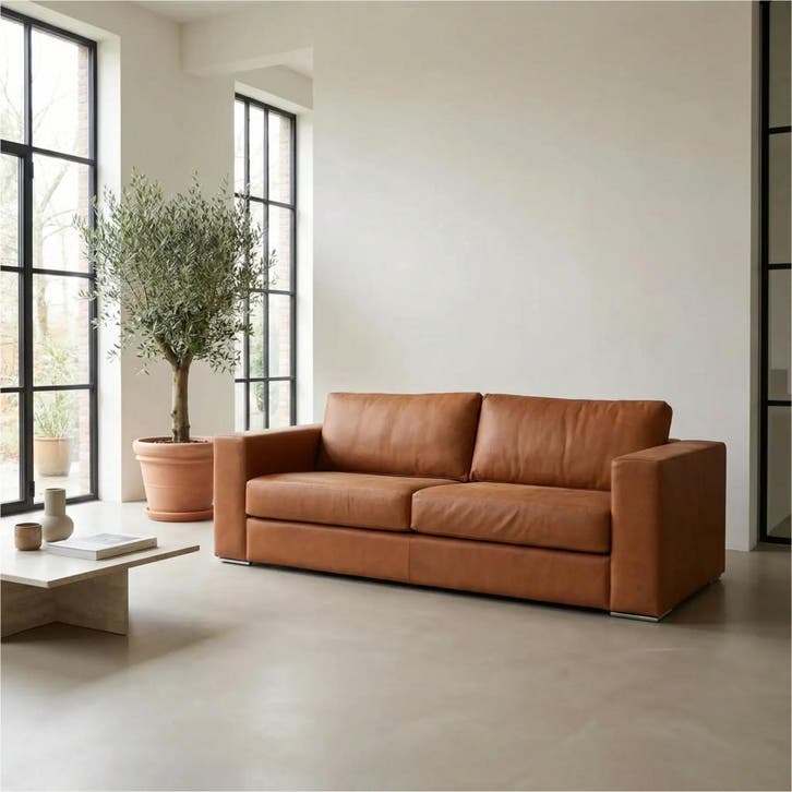 Leren bank Flow - 3 zits, Maison & Meubles, Canapés | Salons, Enlèvement ou Envoi