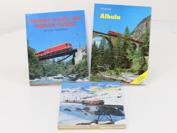 Set van 3 spoorwegenboeken Erlebnis Glacier- und Bernina-..., Ophalen of Verzenden, Nieuw