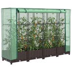 vidaXL Plantenbak verhoogd met kashoes 160x40x123 cm, Verzenden, Nieuw