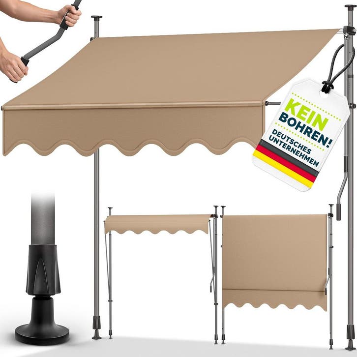 tillvex Klemluifel met handslinger, balkon, balkonluifel zon, Huis en Inrichting, Woonaccessoires | Overige, Nieuw, Verzenden