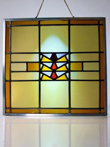 Art Deco Glas-in-loodraam - 1920-1930