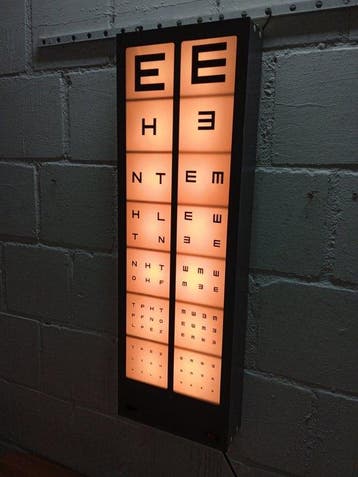 Medisch optisch instrument - Vintage Ophthalmic Chart