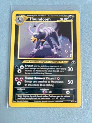 Pokémon - 6 Card - Gengar, Tyranitar, Houndoom - WOTC - Neo