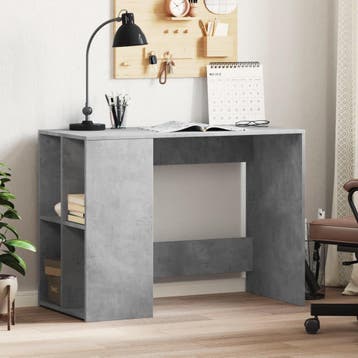 vidaXL Bureau 102x50x75 cm bewerkt hout betongrijs, Huis en Inrichting, Verzenden, Nieuw
