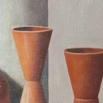 Christiano Silva - les pots rouges, Antiek en Kunst
