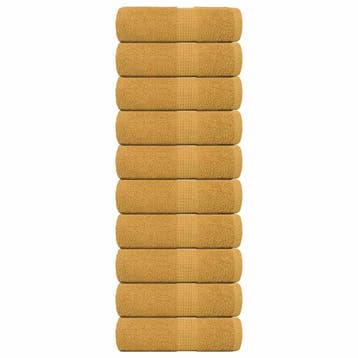 vidaXL Gastendoekjes FROGN 10 st 30x50 cm 360 g/m² goud, Verzenden, Nieuw