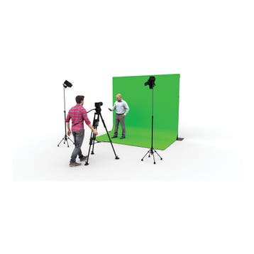 WENTEX® Pipe enamp; Drape Chroma Key gordijn 290x300cm (bxh), Verzenden, Nieuw