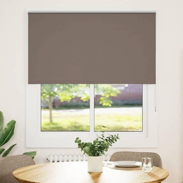 vidaXL Rolgordijn verduisterend koffie 140x150 cm, Verzenden