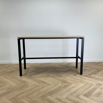 sta-tafel (hxbxd) 110x180x60 cm,  midden eiken - zwart