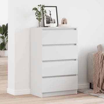 vidaXL Dressoir 60x35x98,5 cm bewerkt hout wit, Verzenden