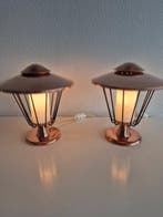 Lampe de table - verre opalin - Une paire de lampes de table